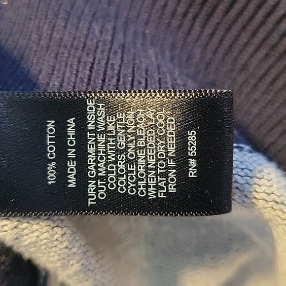 Express Button Down‎ Knit Ribbed Denim Women's Navy Blue Cardigan Sweater - Picture 8 of 8